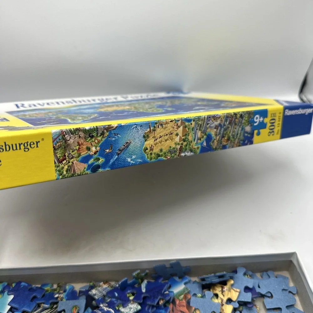 Ravensburger World Landmarks Map 300‎ Piece XXL Puzzle Used
